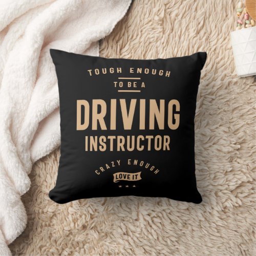 Driving Instructor Funny Job Occupation Throw Pillow