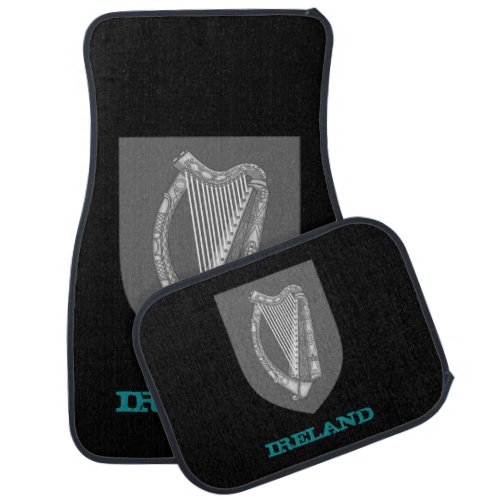 Driving Ireland  Irish coat of arms  flag Car Floor Mat