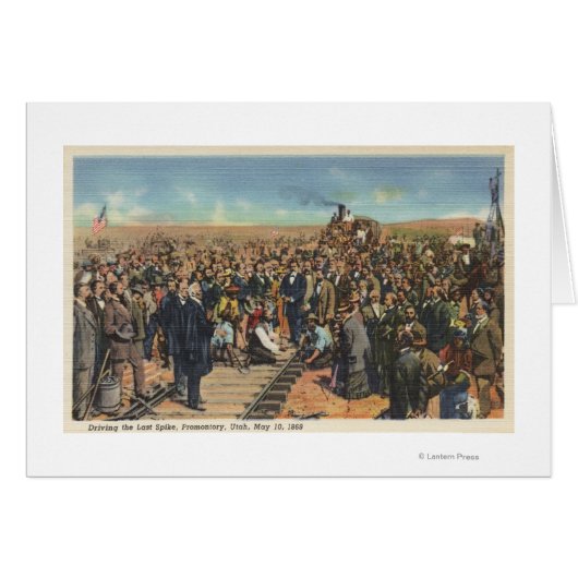 Driving Last Spike - Railroad Track Cards (Front Horizontal)