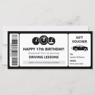 Driving Lessons Voucher Template Gift Certificate