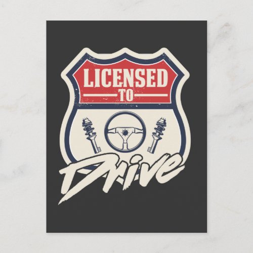 Driving License Exam passed New Driver Postcard