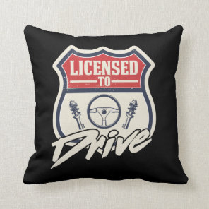 Driving License Exam passed New Driver Throw Pillow