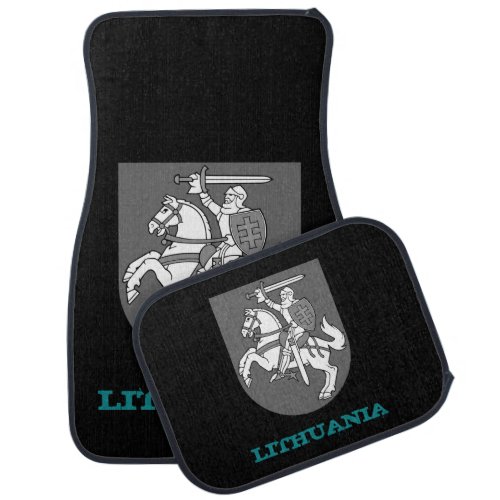 Driving Lithuania  Lithuanian coat of arms  flag Car Floor Mat