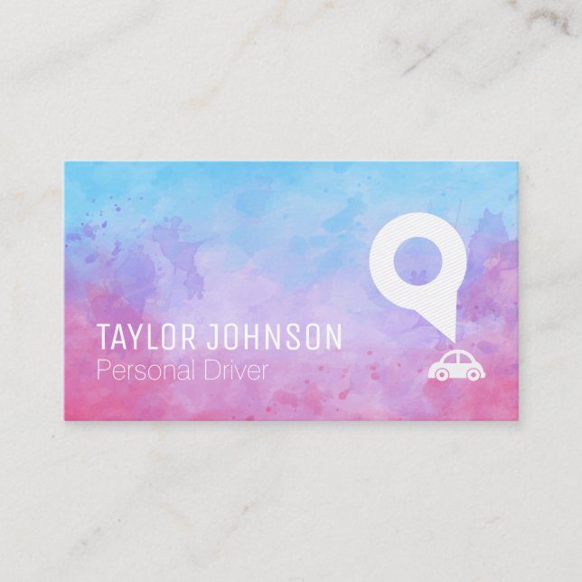 Driving Logo | Auto Services Business Card (Front)