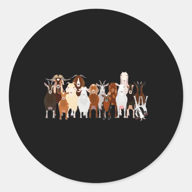 Driving My Husband Crazy One Goat At A Time Classic Round Sticker (Front)