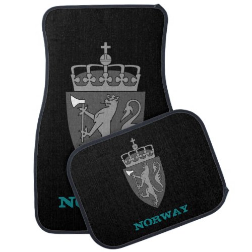 Driving Norway  Norwegian coat of arms  flag Car Floor Mat