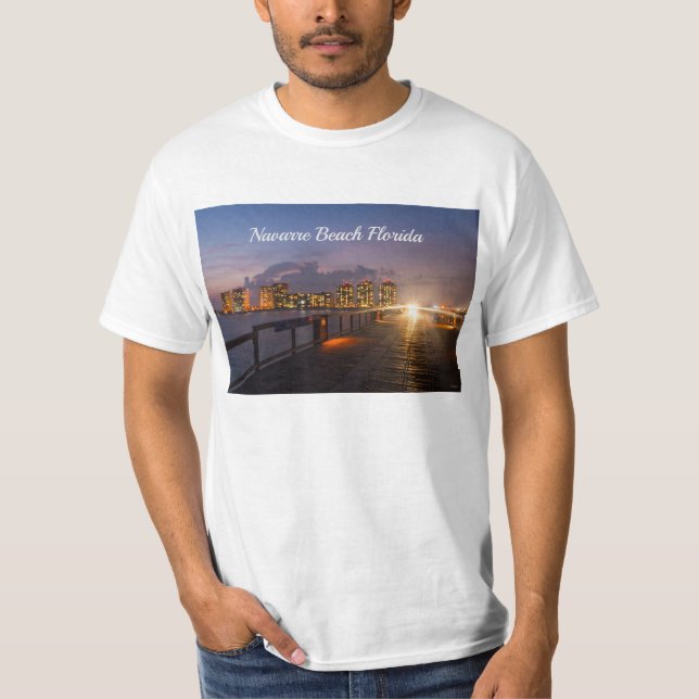 Driving On Navarre Beach Pier T-Shirt (Front)