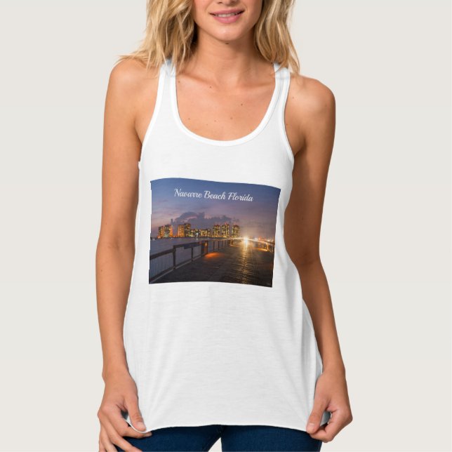 Driving On Navarre Beach Pier Tank Top (Front)