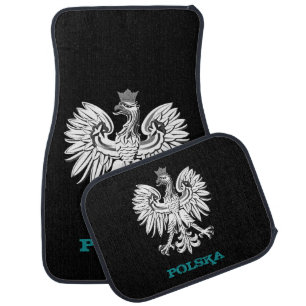 Driving Poland & Polish coat of arms / flag Car Floor Mat
