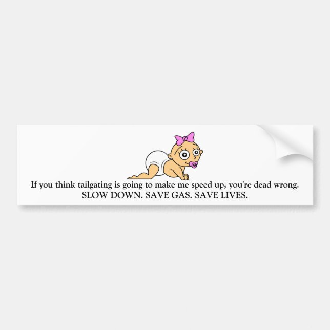 Driving Safety bumper sticker (Front)