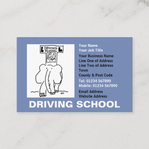 Driving School Appointments Business Card