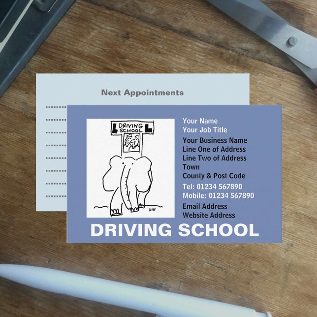 Driving School Appointments Business Card (Creator Uploaded)