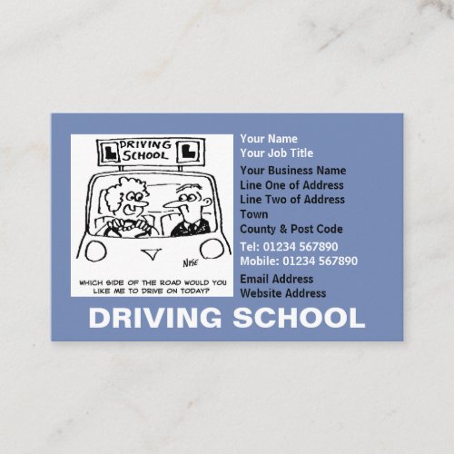 Driving School Appointments Business Card