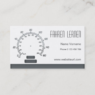 driving school business card