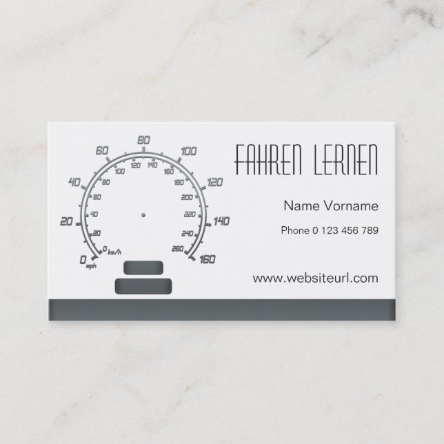 driving school business card (Front)