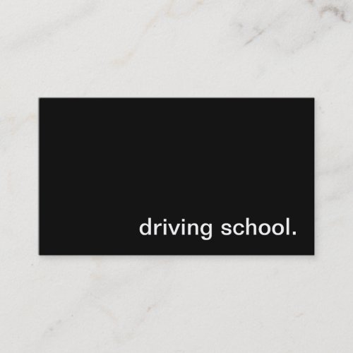 Driving School Business Card