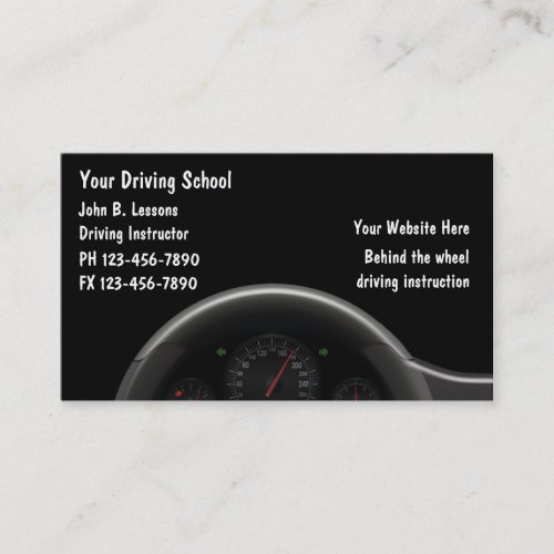 Driving School Business Cards
