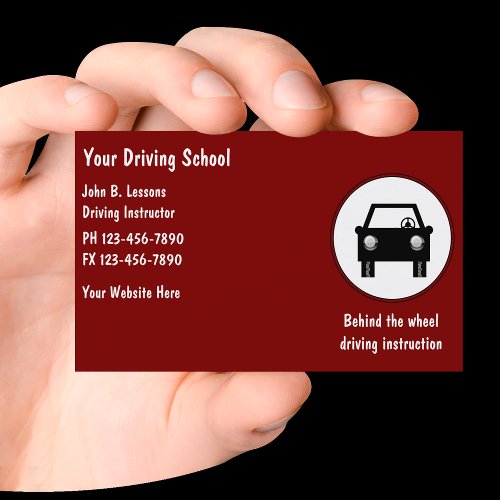 Driving School Business Cards