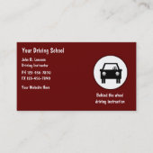 Driving School Business Cards (Front)