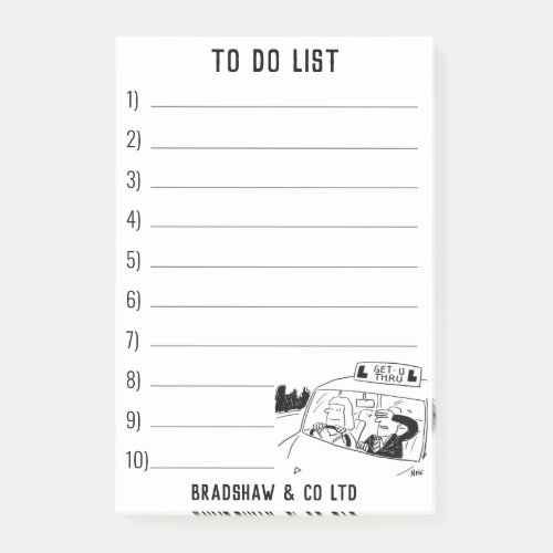Driving School Driving Instructor to Personalise Post_it Notes