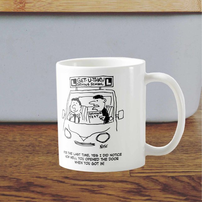 Driving School. Examiner Noticed Door Entry Coffee Mug (Creator Uploaded)