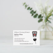 Driving School Instructor Car Keys Business Card (Standing Front)
