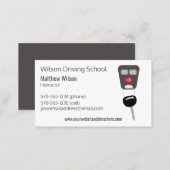 Driving School Instructor Car Keys Business Card (Front/Back)