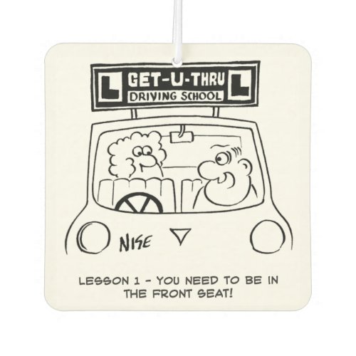 Driving School Pupil in Back Seat Car Air Freshener