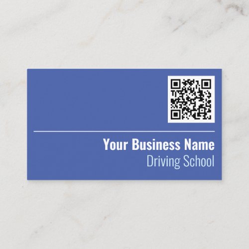 Driving School QR Code Business Card