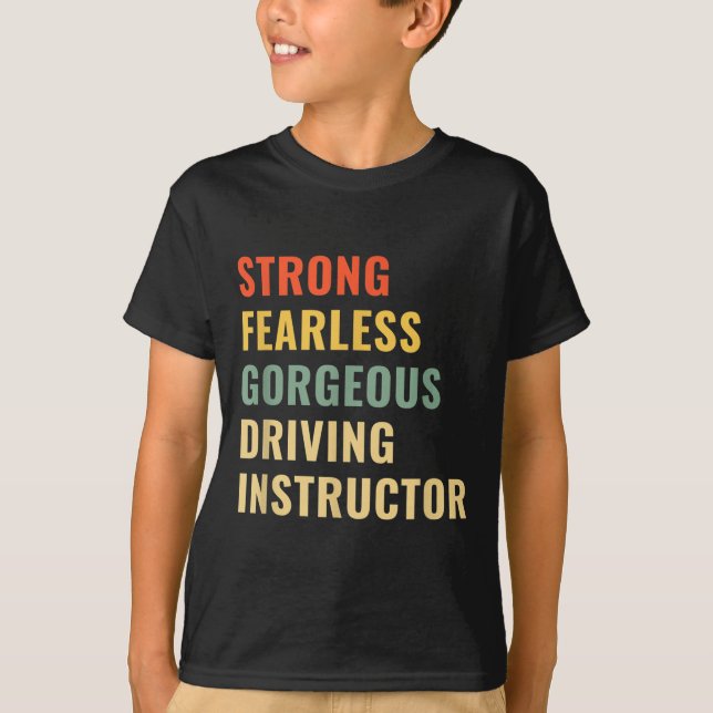 Driving School Teacher Driving Instructor  T-Shirt (Front)