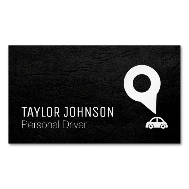 Driving Service Business Card Magnet (Front)