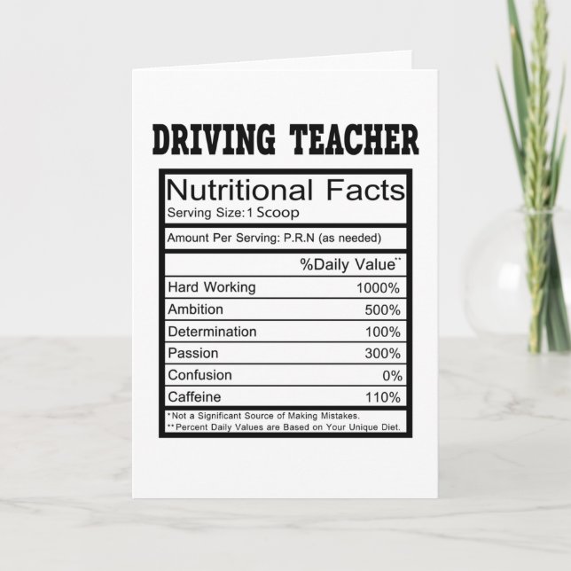 Driving Teacher Card (Front)