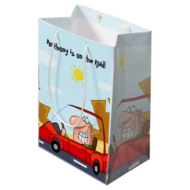 Driving Test Congratulations Medium Gift Bag (Front Angled)