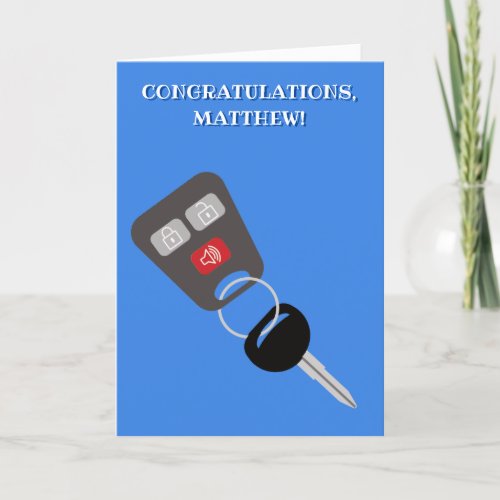 Driving Test New Drivers License Congratulations Card