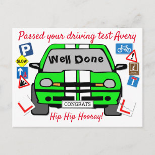 Driving Test Passed Congratulations Postcard