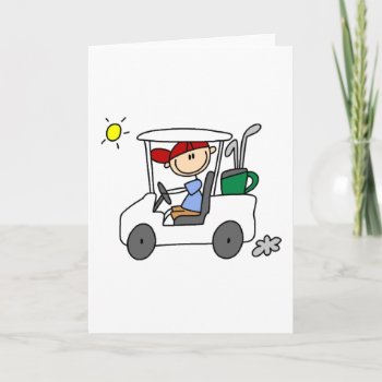 Driving The Golf Cart Card by stick_figures at Zazzle