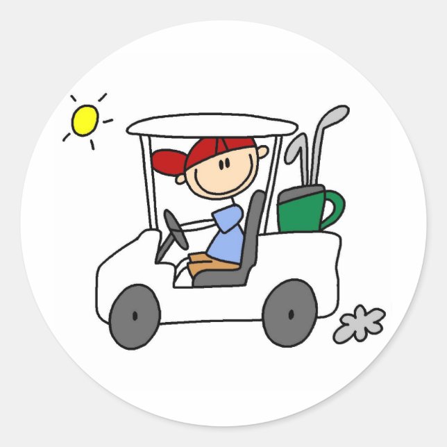 Driving The Golf Cart Sticker (Front)