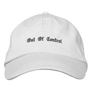 Driving The Kids, Out Of Control, White Embroidered Baseball Cap