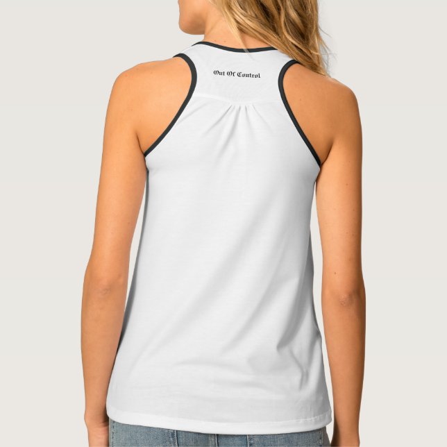 Driving The Kids, Out Of Control, Women Racerback  Tank Top (Back)