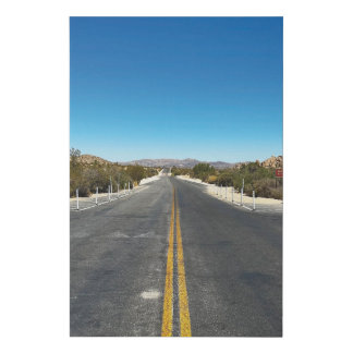 "Driving through Joshua Tree." Faux Canvas Print