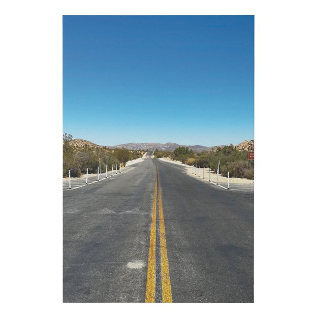 "Driving through Joshua Tree." Faux Canvas Print (Front)
