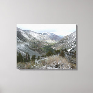 Driving Through the Snowy Sierra Nevada Mountains Canvas Print