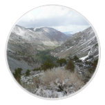 Driving Through the Snowy Sierra Nevada Mountains Ceramic Knob