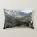Driving Through the Snowy Sierra Nevada Mountains Decorative Pillow