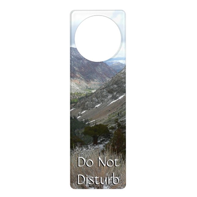 Driving Through the Snowy Sierra Nevada Mountains Door Hanger (Front)