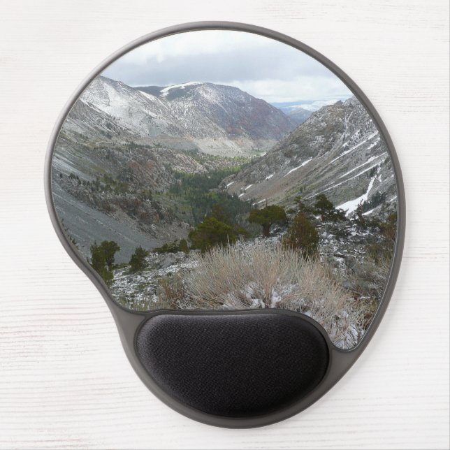 Driving Through the Snowy Sierra Nevada Mountains Gel Mouse Pad (Front)