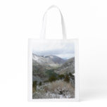 Driving Through the Snowy Sierra Nevada Mountains Grocery Bag