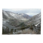 Driving Through the Snowy Sierra Nevada Mountains Kitchen Towel