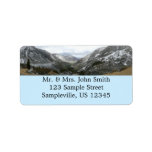 Driving Through the Snowy Sierra Nevada Mountains Label