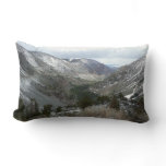 Driving Through the Snowy Sierra Nevada Mountains Lumbar Pillow